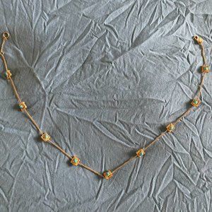 Julie Vos Gold and Turquoise Delicate Necklace